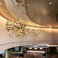 Aria Las Vegas Installs Yellow Goat Design S Custom Light Fixture Titled Arboreal In The Casino Convention Ce Aria Vegas Custom Light Fixtures Aria Las Vegas
