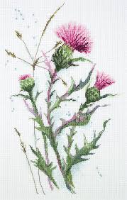 #embroidery #embroidery pattern #embroidery patch #invader zim #zim #dib membrane #enter #bishop myriel fundraiser #embroidery #embroidery pattern #blm #black lives matter #fundraiser. Panna Thistle Cross Stitch Kit 123stitch