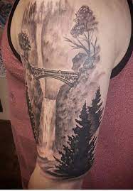 Multnomah Falls Tattoo Autumn Tattoo Tattoos Body Art Tattoos