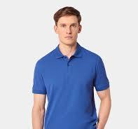 Royal Blue Mercerised Cotton Polo Shirt - Short Sleeve