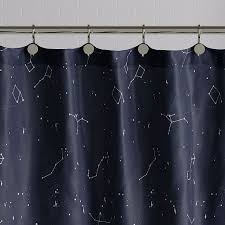 Organic Constellation Shower Curtain Midnight West Elm In 2020 Modern Shower Curtain Rings Shower Curtain Curtains