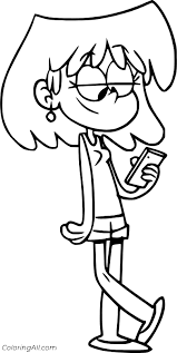 The v hand sign coloring page. The Loud House Coloring Pages Coloringall