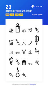 Games Of Thrones Icon Pack 23 Line Icons Icon Pack Games Of Thrones Icon