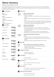 network administrator resume sample