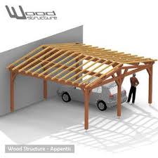Appentis 2 Pans L Wood Structure Charpente Bois Appentis Charpente
