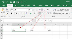 セル内での文字の配置方法 Excelの基本操作