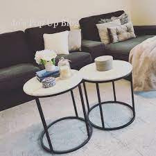 There's a lot to love about the kmart industrial coffee table but it is let down by the cheap veneer top. Kmart Marble Side Table Hack Marble Side Tables Coffee Table Hacks Kmart Coffee Table