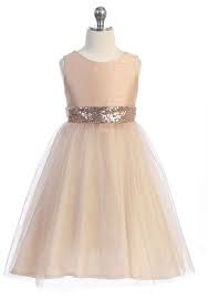 Maybe you would like to learn more about one of these? Kid S Dream Rose Gold Sequin Back V Dress Flower Girl Dress The Knot