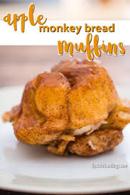 Refrigerated biscuits with cinnamon bake in a tube pan. Apple Monkey Bread Muffins