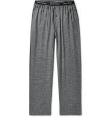 Calvin Klein Underwear Checked Cotton Blend Pyjama Trousers Gray Calvin Klein Underwear