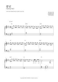Sheet music to print with fingering, reading aids, audio samples, easy to expert. Hishine Bts Spring Day Easy Piano Sheet Music