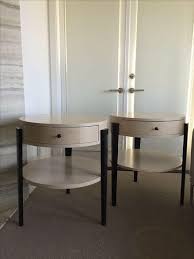 Ash Wenge Round Nightstands Pair Round Nightstand Bedroom Night Stands Retro Bedrooms