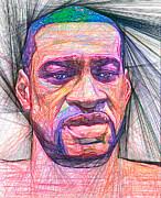 George Floyd #7 Bath Towel by Rafael Salazar