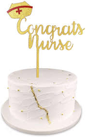 The detail and design are both simply outstanding on this amazing creation. Gold Acrylic Congrats Nurse Cake Topper Cake Pick For Nurse Graduation Nursing Grad Party Decorations By Walmart Com Walmart Com