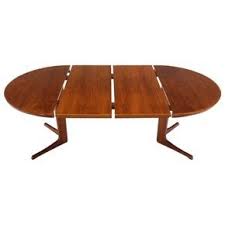 Round Danish Mid Century Modern Teak Dining Table With Two Leaves Mid Century Modern Dining Table Round Round Dining Room Teak Dining Table