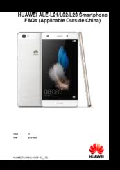 · after the phone is switched off, press and hold the key. Huawei P8 Lite Ale L23 Manuals Manualslib