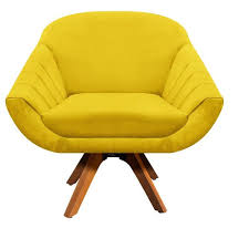 Scopra la nostra selezione poltrona al miglior prezzo. Poltrona Giratoria Giovana Suede Amarelo Base Madeira D Rossi Leroy Merlin