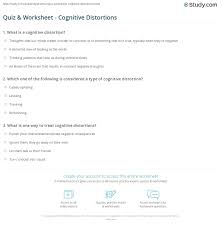 Often clients struggle to understand the meaning behind concepts in cbt, so it is helpful to have a visual aid that explains the … Quiz Worksheet Cognitive Distortions Study Com