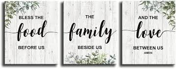 Maybe you would like to learn more about one of these? Buy Rustic Farmhouse Canvas Print Kitchen Wall Decor Art Sign Inspirational Quotes Family Wall Decor Plaque Home Dining Room Living Room Coffee Wall Decoration Triptych Mural 12 X 15 Inch Triptych Online In Indonesia