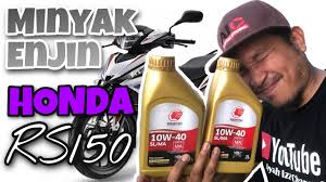 Oli yang cepat hitam di motor yang kondisinya prima perlu dicurigai. Tukar Minyak Enjin Honda Rs150 Kelebihan Minyak Hitam Idemitsu Youtube