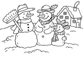 Schneemanner Schneemann Familie Ausmalen Zum Ausmalen Ausmalen Schneemann Ausmalbilder