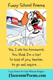 Funny School Poems Poems About School Funny Poems For Kids School Humor