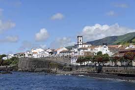 Things to do near islet of vila franca do campo. Portugal Azores Sao Miguel View Of Old Town Vila Franca Do Campo From Sea Travel Worship Stock Photo 178193016
