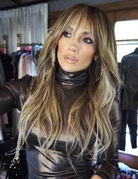 ƹӝʒ Mc19 Jennifer Lopez Bangs And Long Hair With Highlights Hair Style Jlo Hair Style Jlo Hair Jennifer Lopez Hair Long Hair Highlights