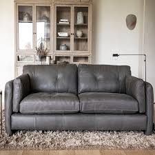 Canape cuir gris 3 places. Canape 3 Places En Cuir Gris Garland Canapes Interior S