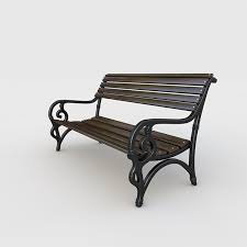 Park Bench Forged Style With Red Wood Bench Leather Chaise Lounge Chair Park Bench