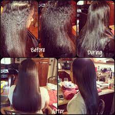 Japanese Keratin Hair Straightening Before During After For More Pictures Find Japanese Hair Straightening Japanese Hairstyle Curl Hair With Straightener