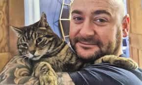 This is Paul McGarrigal and his beautiful cat Winston. Paul and his wife  Toni have always supported New Beginnings cat rehoming. Sadly Paul passed  away at the beginning of the month, and