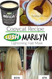 Copycat Lush Marilyn Mask Copycatlushrecipe Marilynmask Hairmask Lighten Hair Naturally Hair Mask Blonde Hair Mask