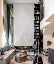 High Gray Natural Elegant Contemporary Habitat Aesthetics Global Design 1581 Global Luxury Living Room Design High Ceiling Living Room Living Room Modern