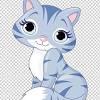 Add to likebox 56882063 cute kitten sitting and staring at a mouse cartoon isolated. 1