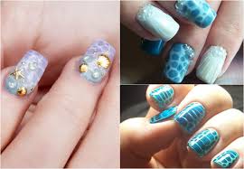 Gelnagel Sommer 2019 Wasserblaschen Effekt Nail Art Nails Beauty