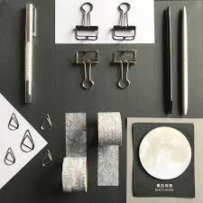 Black And White Office Supplies Black White Grey Greyscale Flat Lay Colored Paper Washi Greyscale