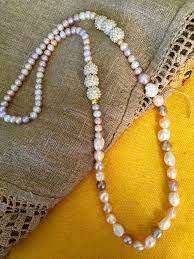 Variegated Pearl Rope Necklace Pastel Pearl Rope Necklace Etsy Pearl Rope Rope Necklace Beaded Necklace