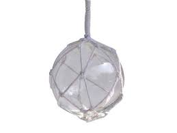 Beautiful shade of blue in a graduated string measuring 26 inches (66 cm) in length with glass balls 2 inches (5 cm) to 4 inches (10 cm) in diameter. Handcrafted Decor 4 Clear Glass New Clear Japanese Glass Ball Fishing Float With White Netting Decoration 44 4 In Buy Online In Angola At Angola Desertcart Com Productid 114210540