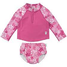 And while sun protection is obviously the most important factor in the equation. Green Sprouts Two Piece Rash Guard Set With Snap Reusable Absorbent Swim Diaper