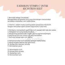 Atau tingkatkan kecerahan kulit dengan grapefruit dan vitamin c. Vellyssa Korang Tau X Vitamin C Penting Untuk Kulit Facebook