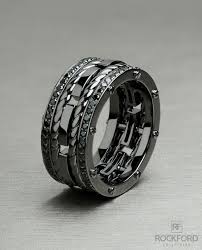 Ropes Mens Everblak Gold Wedding Band With 1 05ct Black Diamonds Mens Gold Wedding Band Black Diamond Gold Wedding Band