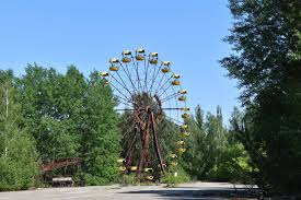 Amusement ride, abandoned / shut down / defunct, ferris wheel. Pripyat Pripyat Amusement Park Chernobyl Thetripgoeson