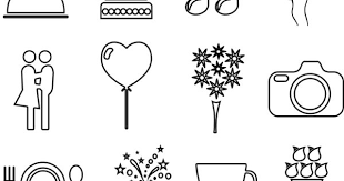 Linien Hochzeits Icons Und Vorlagen Fur Euren Ablaufplan Timeline Ubersicht Der Linien Icons Ablaufplan Hochzeit Ablauf Hochzeitssymbole