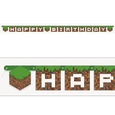 Sep 08, 2019 · free download of minecraft ten font. 60 Off Minecraft Jointed 7 82ft Happy Birthday Banner Party Supplies Canada Open A Party