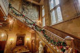 8x10 halloween at highclere castle ryta landscape golden lab labrador retriever black cat raven pet witch seasonal fine wall art decoration. Downton Abbey S Highclere Castle Is Throwing A Christmas Dinner And You Re Invited Highclere Castle Highclere Castle Interior Castle Christmas