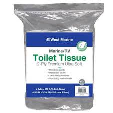 Using rv/marine specific toilet chemicals allows for proper breakdown of waste and toilet paper in your rv/marine holding tank. West Marine 2 Ply Premium Ultra Soft Toilet Tissue 4 Pack West Marine
