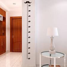 Cartoon Moustache Growth Chart Wall Art Decals Living Room Home Decorations Diy Stickers Kids Gift Height Measure Chart D19011702 Wall Stickers For