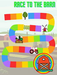 Draw a card and move to the space. Printable Farm Animal Board Game Views From A Step Stool