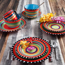 Maybe you would like to learn more about one of these? Gibson Home Pueblo Springs Handpainted 16 Piece Dinnerware Set Walmart Com In 2021 Mexican Kitchen Decor Dinnerware Set Mexican Home Decor